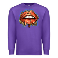 Purple basketball lips Premium Sweatshirt - Zillion Design Studio