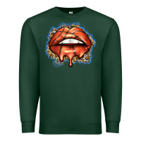 Sports Green basketball lips Premium Sweatshirt - Zillion Design Studio
