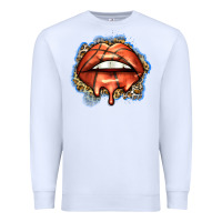 White basketball lips Premium Sweatshirt - Zillion Design Studio