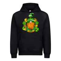 Black st patricks day gnomes horseshoe shamrock gold Urban Hoodie - Artiststas
