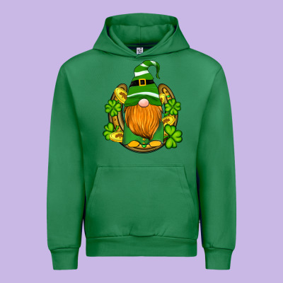 St Patricks Day Gnomes Horseshoe Shamrock Gold Urban Hoodie Designed By Artiststas