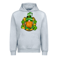 Heather Grey st patricks day gnomes horseshoe shamrock gold Urban Hoodie - Artiststas