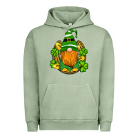 Pigment Oil Green st patricks day gnomes horseshoe shamrock gold Urban Hoodie - Artiststas