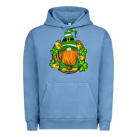 Pigment Pebble Blue st patricks day gnomes horseshoe shamrock gold Urban Hoodie - Artiststas