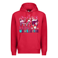 Cardinal in october we wear pink cancer ribbon with teeth Premium Hoodie - AdoDesignShop
