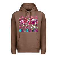 Chestnut in october we wear pink cancer ribbon with teeth Premium Hoodie - AdoDesignShop