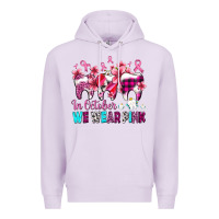 Lilac in october we wear pink cancer ribbon with teeth Premium Hoodie - AdoDesignShop