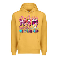 Mustard in october we wear pink cancer ribbon with teeth Premium Hoodie - AdoDesignShop
