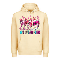 Pina Colada in october we wear pink cancer ribbon with teeth Premium Hoodie - AdoDesignShop