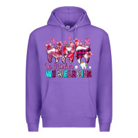 Purple in october we wear pink cancer ribbon with teeth Premium Hoodie - AdoDesignShop