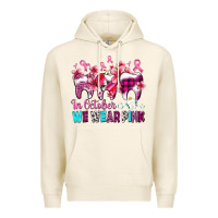 Tofu in october we wear pink cancer ribbon with teeth Premium Hoodie - AdoDesignShop