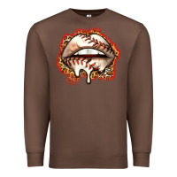 Chestnut baseball lips Premium Sweatshirt - Zillion Design Studio