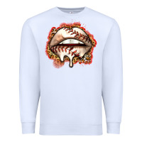 White baseball lips Premium Sweatshirt - Zillion Design Studio