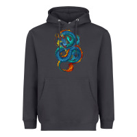Smoke blue dragon Heavyweight Hoodie - RanaPortraitStore