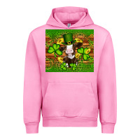 Fuchsia Pink st patricks day cow Urban Hoodie - Artiststas