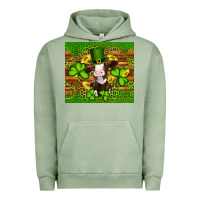 Pigment Oil Green st patricks day cow Urban Hoodie - Artiststas