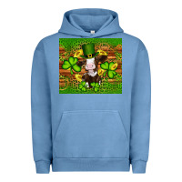 Pigment Pebble Blue st patricks day cow Urban Hoodie - Artiststas