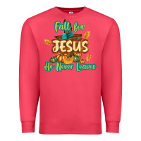 Cardinal Fall for Jesus He Never Leaves Premium Sweatshirt - texasbilliewilder