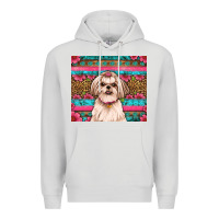 Dove Grey shih tzu floral tumbler Premium Hoodie - Artiststas