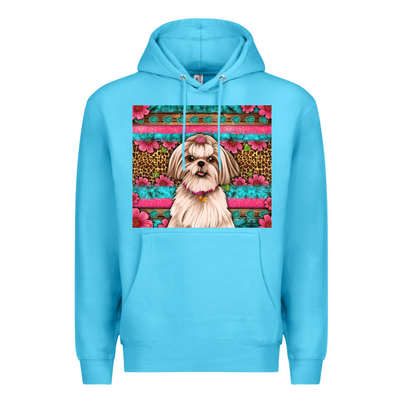 Shih Tzu Floral Tumbler Premium Hoodie by Artiststas | Teevron