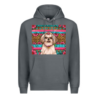 Rock shih tzu floral tumbler Premium Hoodie - Artiststas
