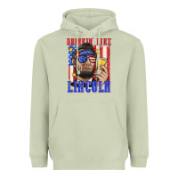 Matcha drinking like lincoln Heavyweight Hoodie - texasbilliewilder