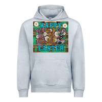 Heather Grey easter happy easter western bunnies daisies Urban Hoodie - Artiststas
