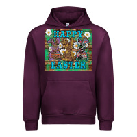 Mauve Wine easter happy easter western bunnies daisies Urban Hoodie - Artiststas