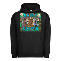 Pigment Black easter happy easter western bunnies daisies Urban Hoodie - Artiststas