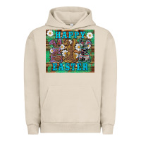 Pigment French Oak easter happy easter western bunnies daisies Urban Hoodie - Artiststas