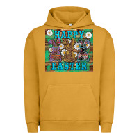 Pigment Peanut Butter easter happy easter western bunnies daisies Urban Hoodie - Artiststas