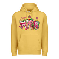 Antique Gold pink christmas teeth Premium Hoodie - AdoDesignShop