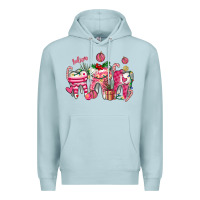 Blue Mist pink christmas teeth Premium Hoodie - AdoDesignShop