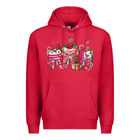 Cardinal pink christmas teeth Premium Hoodie - AdoDesignShop