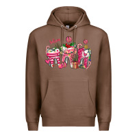 Chestnut pink christmas teeth Premium Hoodie - AdoDesignShop