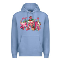 Colony Blue pink christmas teeth Premium Hoodie - AdoDesignShop
