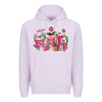 Lilac pink christmas teeth Premium Hoodie - AdoDesignShop