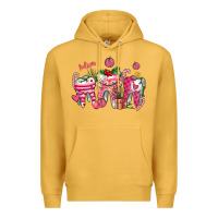 Mustard pink christmas teeth Premium Hoodie - AdoDesignShop