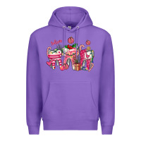 Purple pink christmas teeth Premium Hoodie - AdoDesignShop