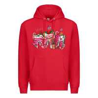 Red pink christmas teeth Premium Hoodie - AdoDesignShop