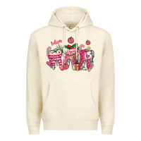 Sandshell pink christmas teeth Premium Hoodie - AdoDesignShop