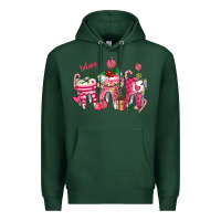 Sports Green pink christmas teeth Premium Hoodie - AdoDesignShop