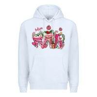 White pink christmas teeth Premium Hoodie - AdoDesignShop