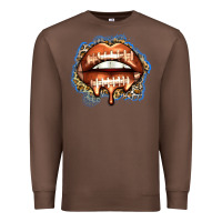 Chestnut american football lips Premium Sweatshirt - Zillion Design Studio