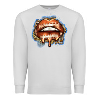 Dove Grey american football lips Premium Sweatshirt - Zillion Design Studio