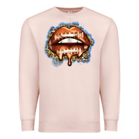 Pale Pink american football lips Premium Sweatshirt - Zillion Design Studio
