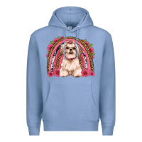 Colony Blue shih tzu floral rainbow Premium Hoodie - Artiststas