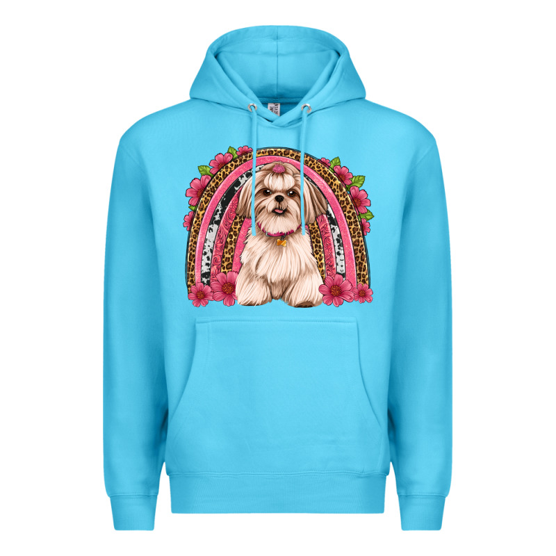 Shih Tzu Floral Rainbow Premium Hoodie by Artiststas | Teevron