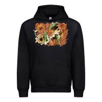 Black horseshoe cowhide cactus background Urban Hoodie - AdoDesignShop