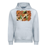 Heather Grey horseshoe cowhide cactus background Urban Hoodie - AdoDesignShop